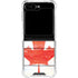 Canada Flag Light Wood Galaxy Z Flip6 Clear Case